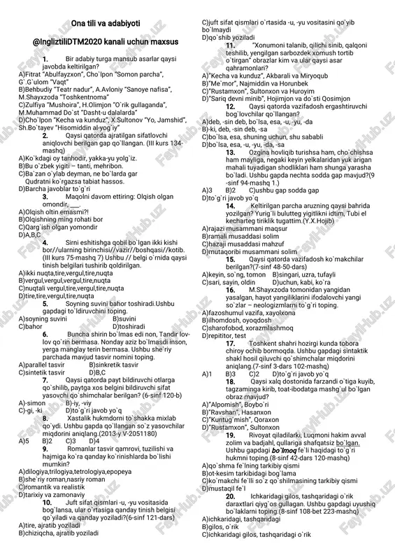 ona tili adabiyot — PDF