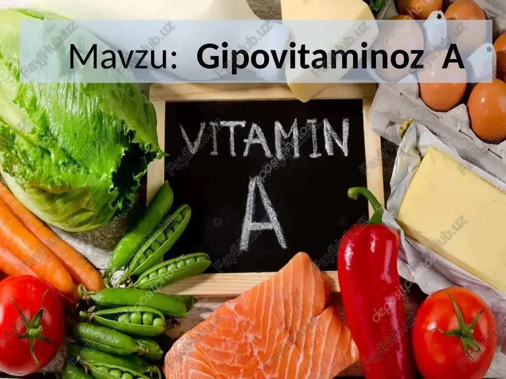 gipovitaminoz a — PPTX
