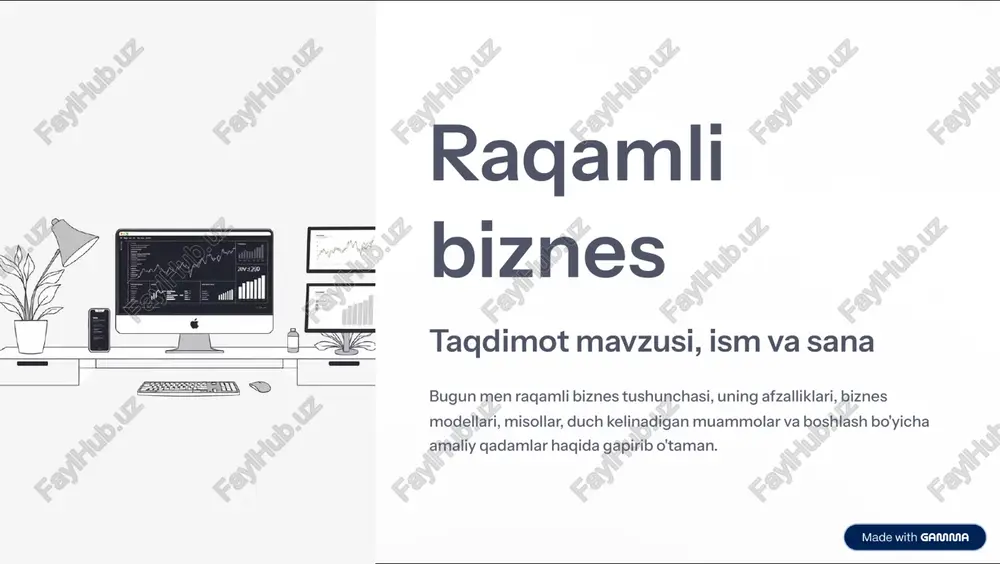 raqamli biznes — PDF