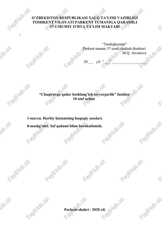 harbiy hizmatning huquqiy asoslari — DOCX