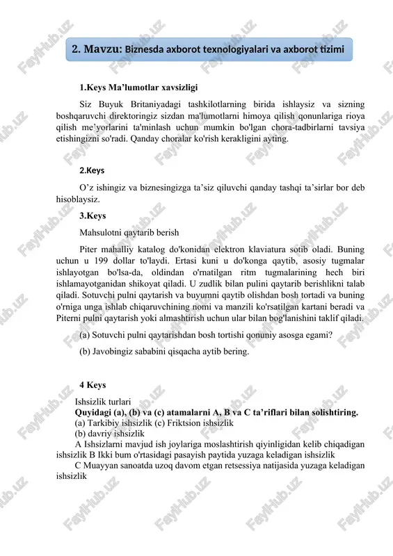 piter mahalliy katalog do'konidan elektron klaviatura — DOCX
