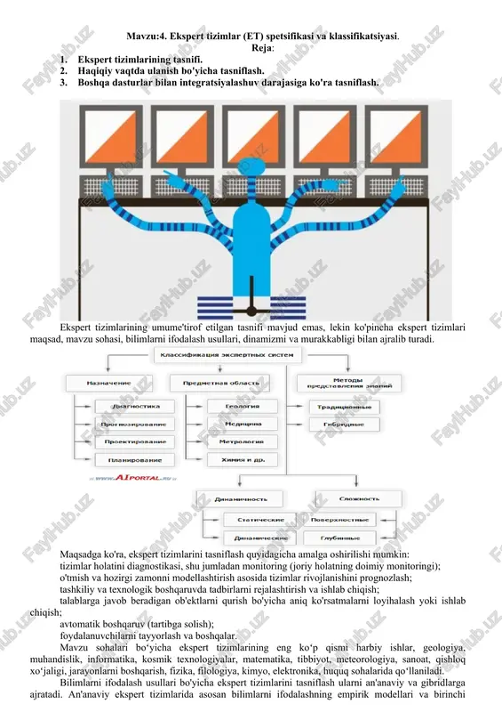 ekspert tizimlar tasniflash — DOCX