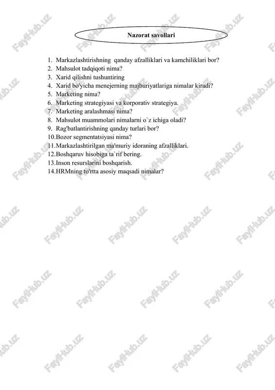 nazorat savollari — DOCX