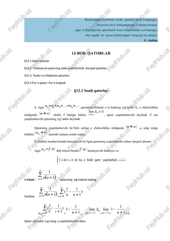qatorlar — DOCX