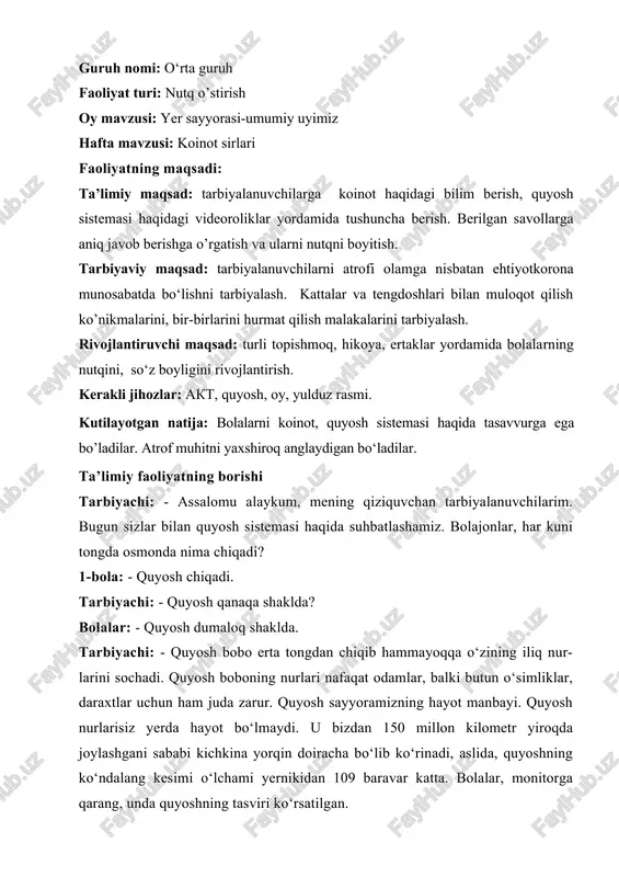 yer sayyorasi-umumiy uyimiz — DOCX