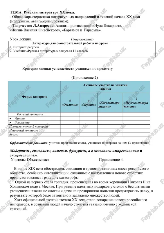 russkaya literatura xx veka — DOCX