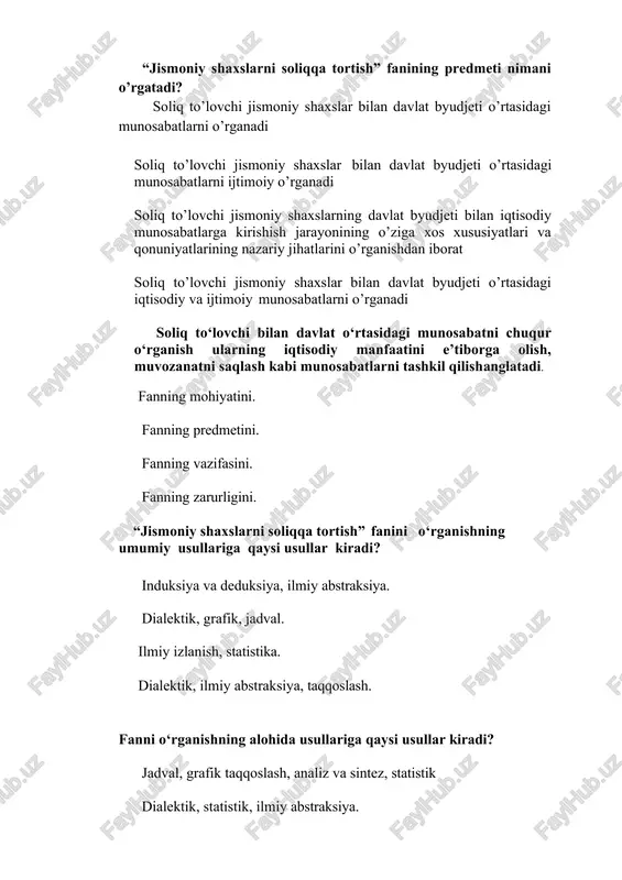 jismoniy shaxslarni soliqqa tortish — DOCX