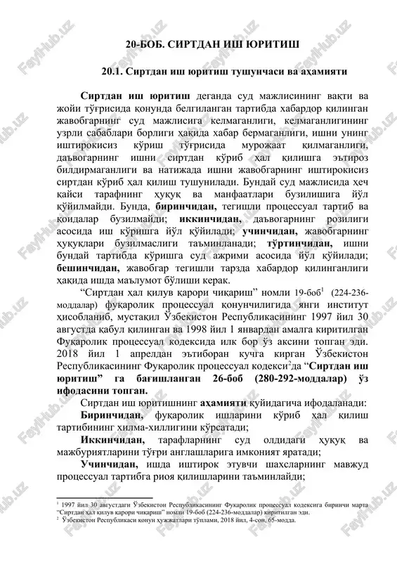 sirtdan ish yuritish — DOCX