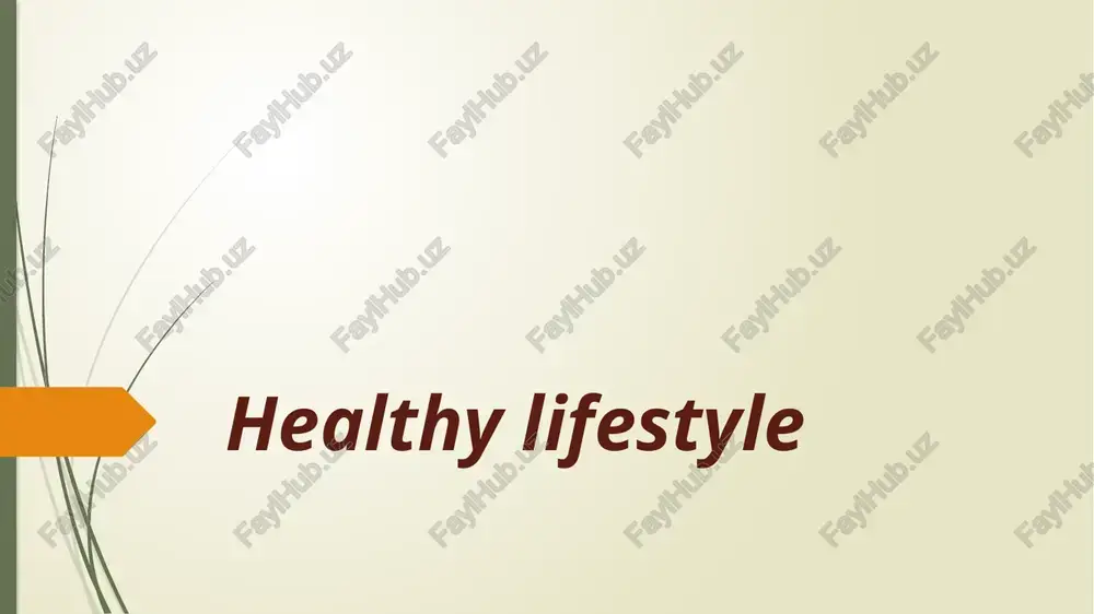 healthy lifestyle — PPTX