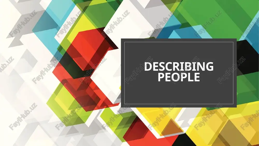 describing people — PPTX