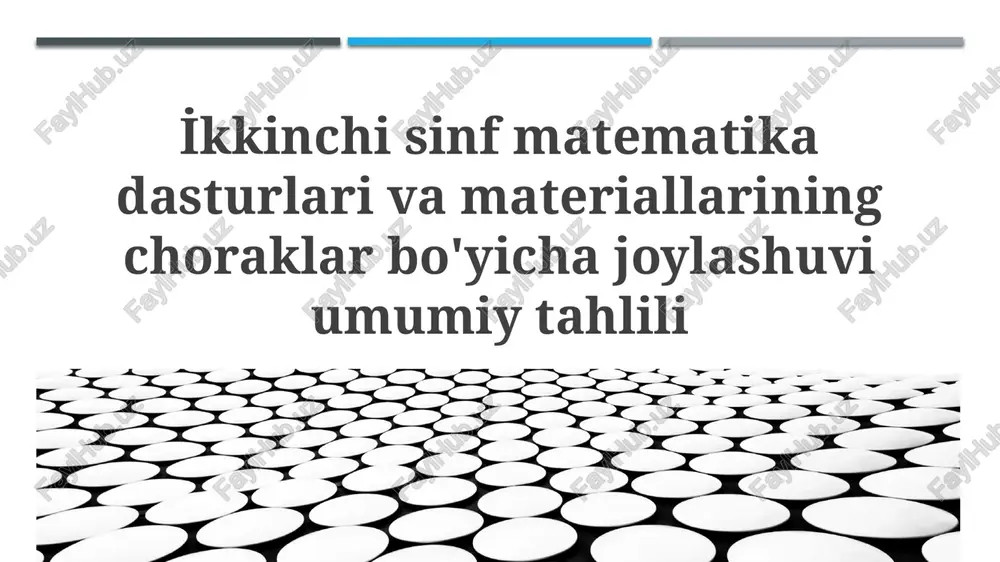 ikkinchisinf matematika dasturlari va materiallar — PPTX