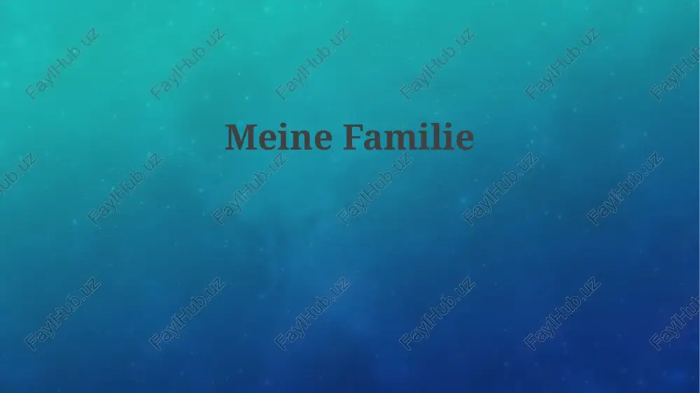 meinefamilie — PPTX