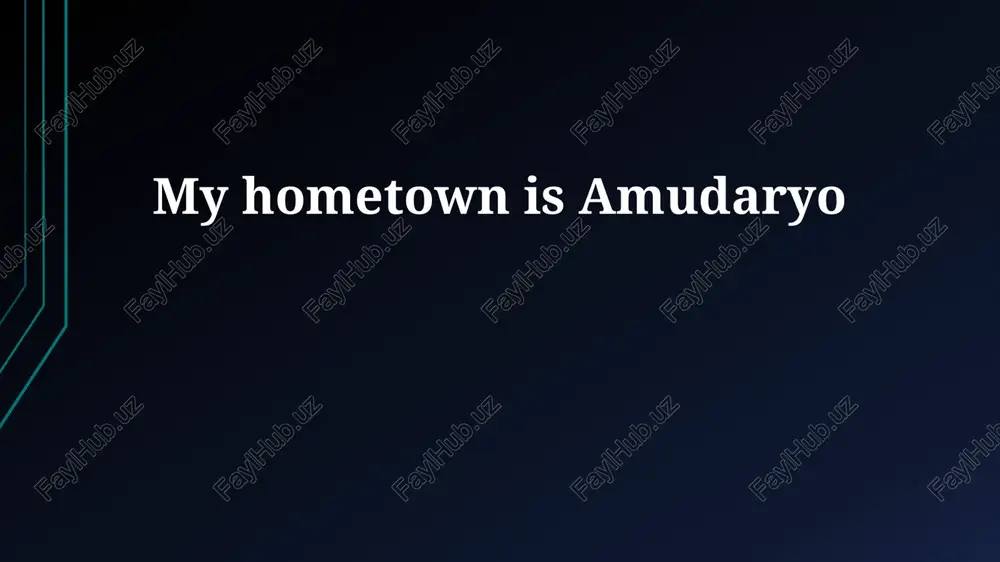 amudaryo: a geographical and historical overview — PPTX