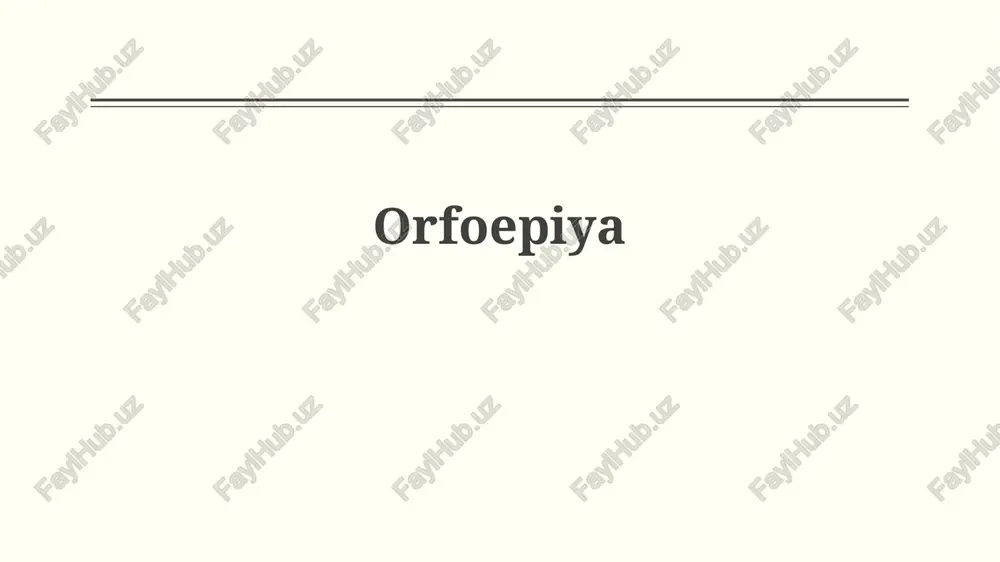 orfoepiya — PPTX