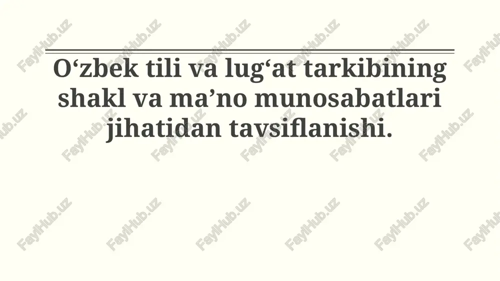 oʻzbek tilida fonetika va morfologiya — PPTX