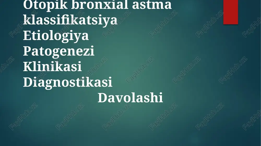 atopik bronxial astma — PPTX