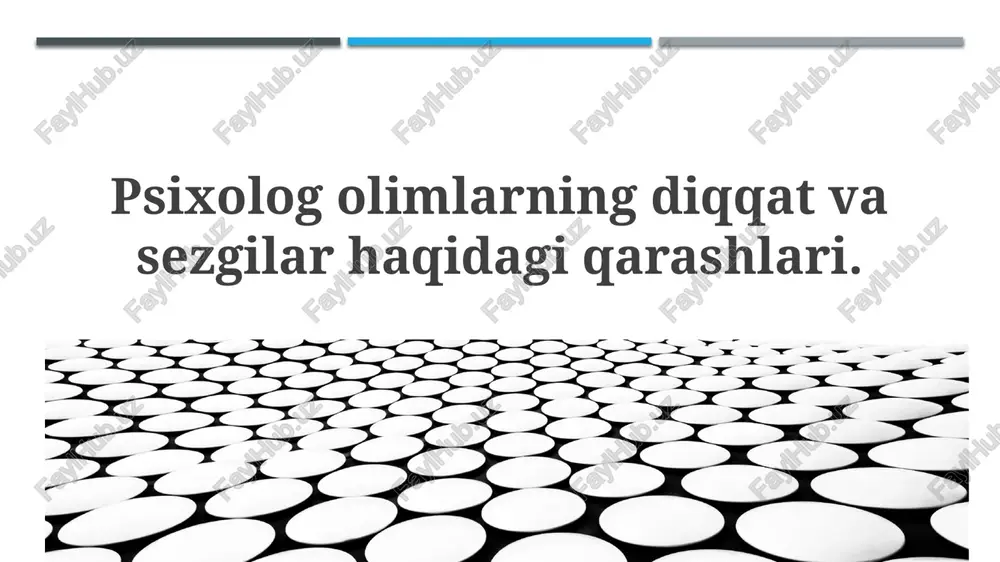 diqqat va idrokga psixolog olimlarning qarashlari — PPTX