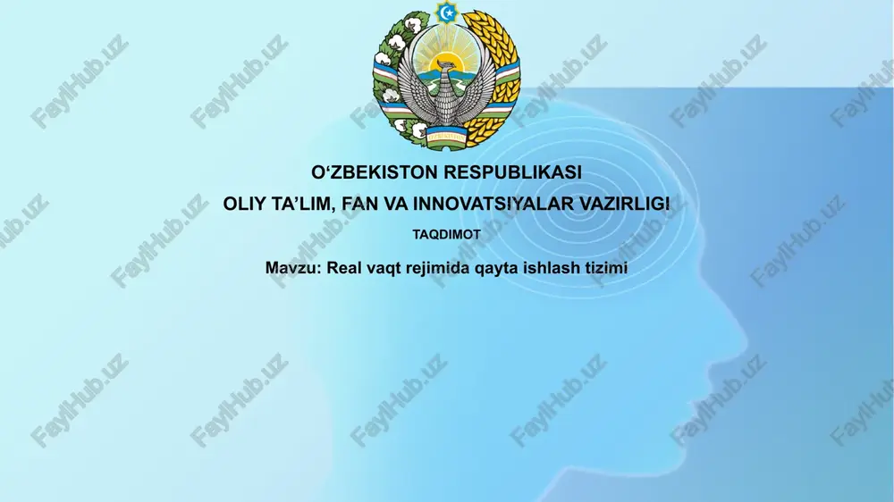real vaqtda qayta ishlash tizimi — PPTX