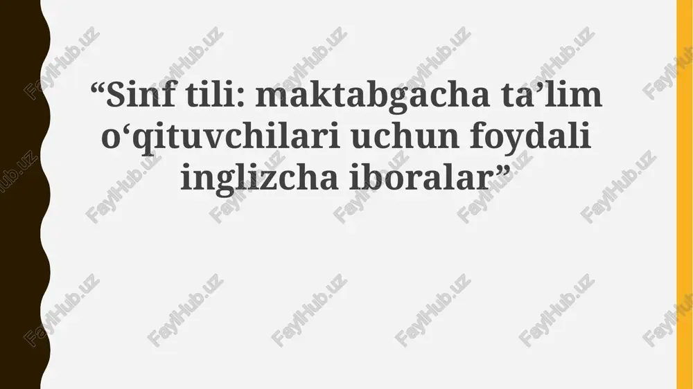 inglizcha ibora kitobi — PPTX