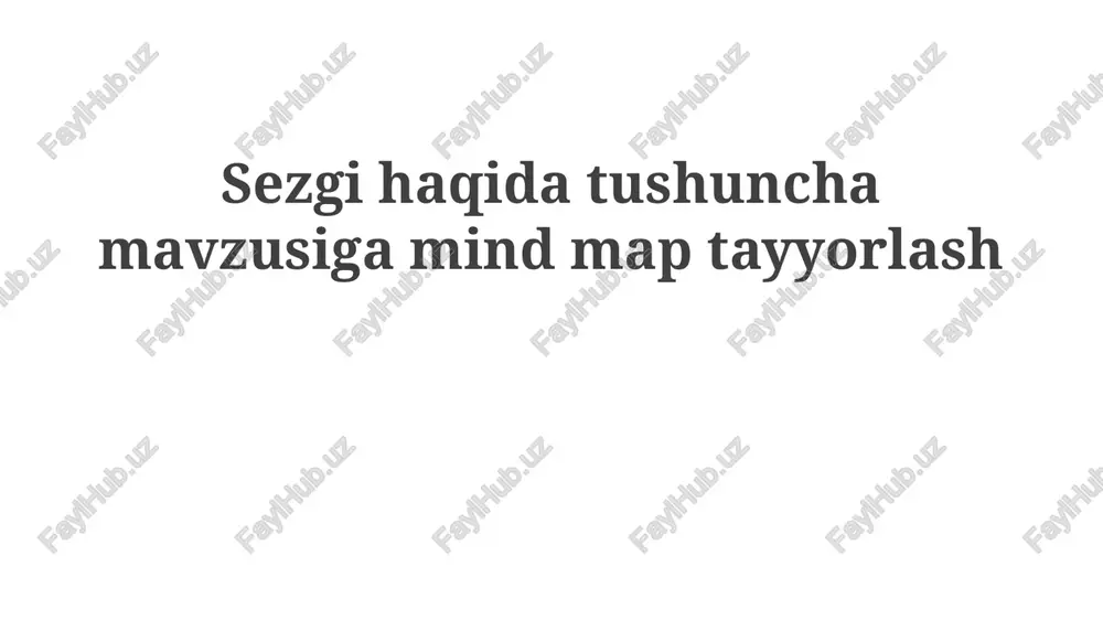 sezgi haqida tushuncha — PPTX