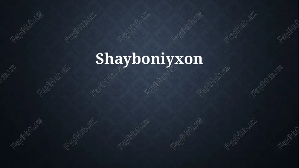 shayboniyxon — PPTX