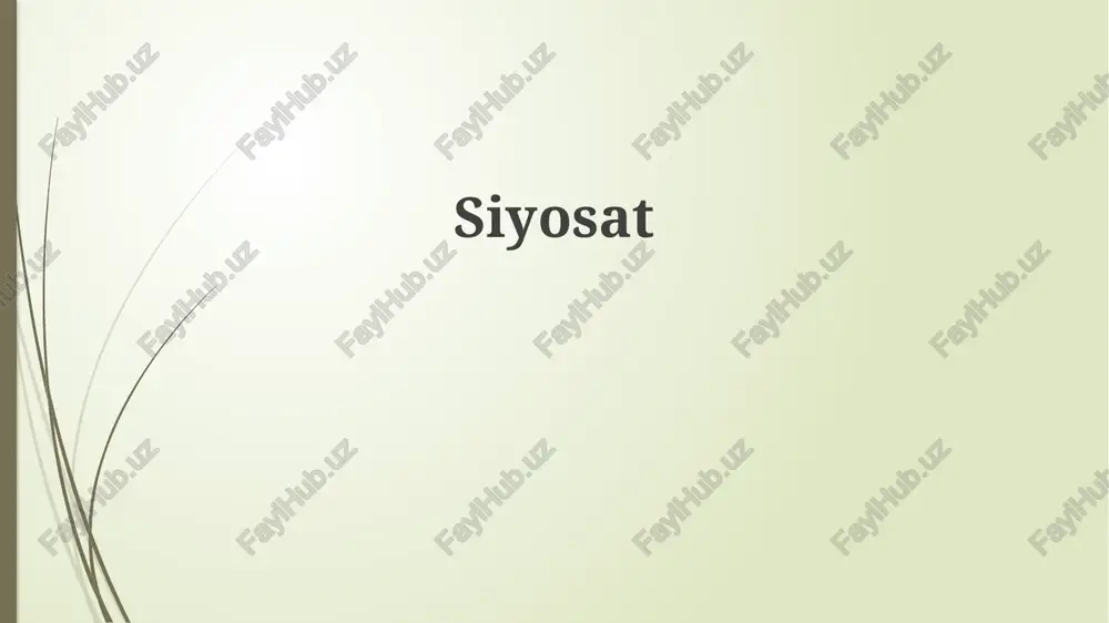 siyosatning asoslari — PPTX