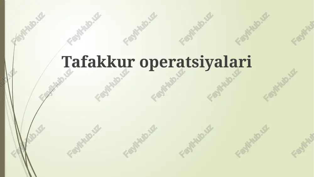 aks ettirish operatsiyalari — PPTX