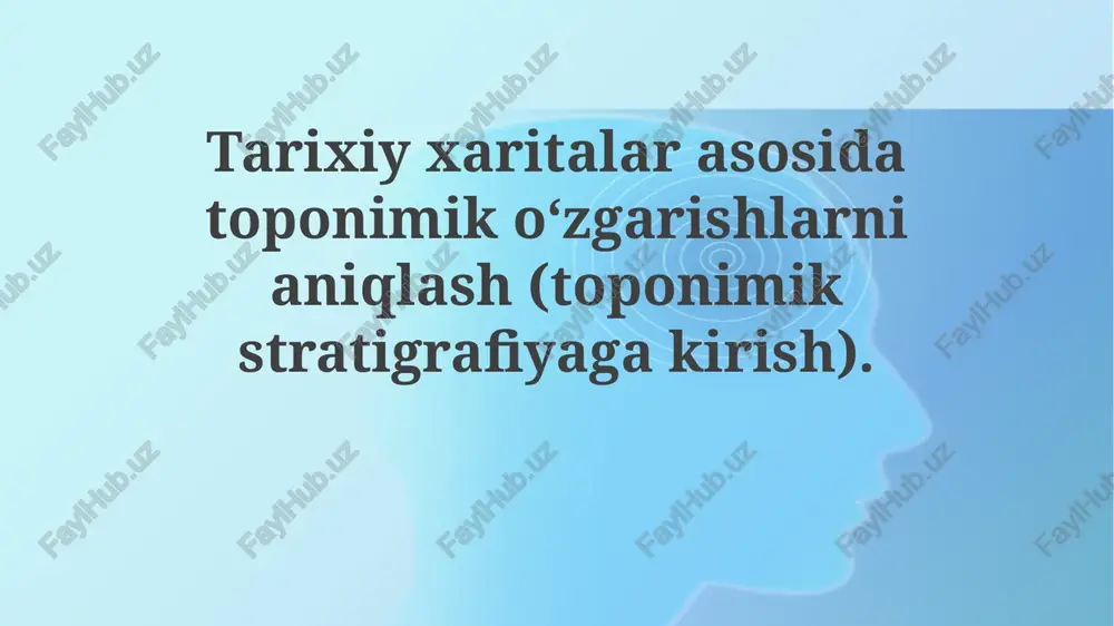 toponimik stratigrafiya — PPTX