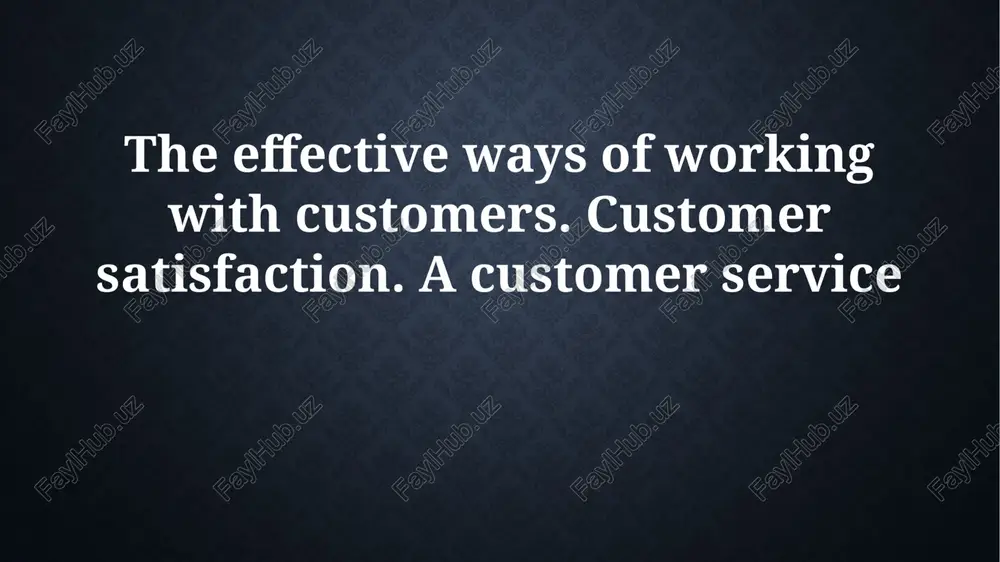 delivering exceptional customer service — PPTX