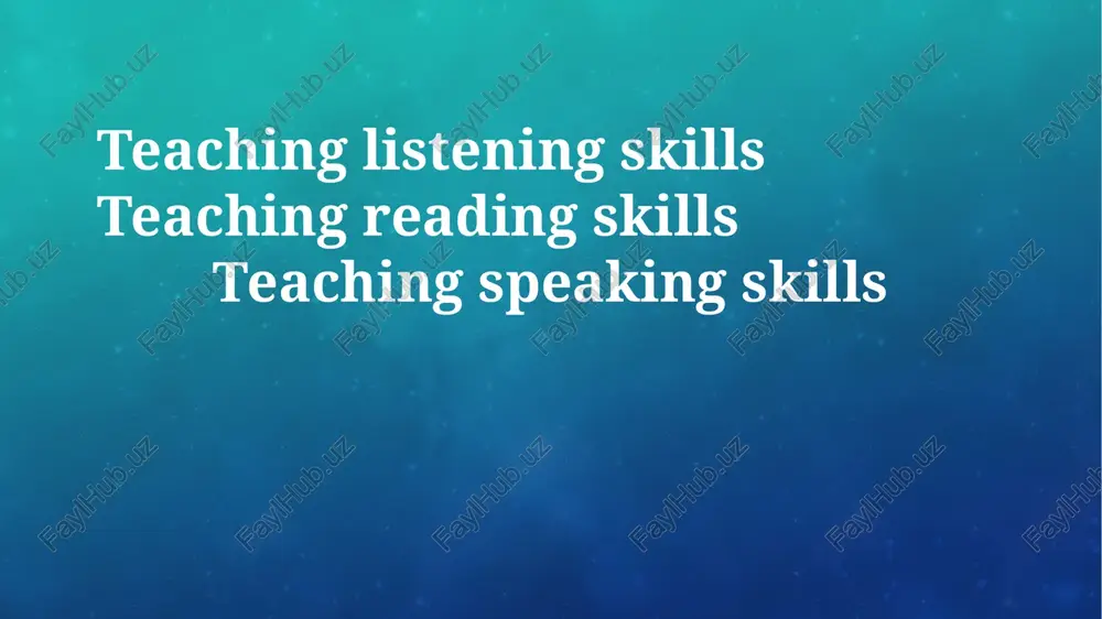 unlocking comprehension: teaching listening and reading — PPTX