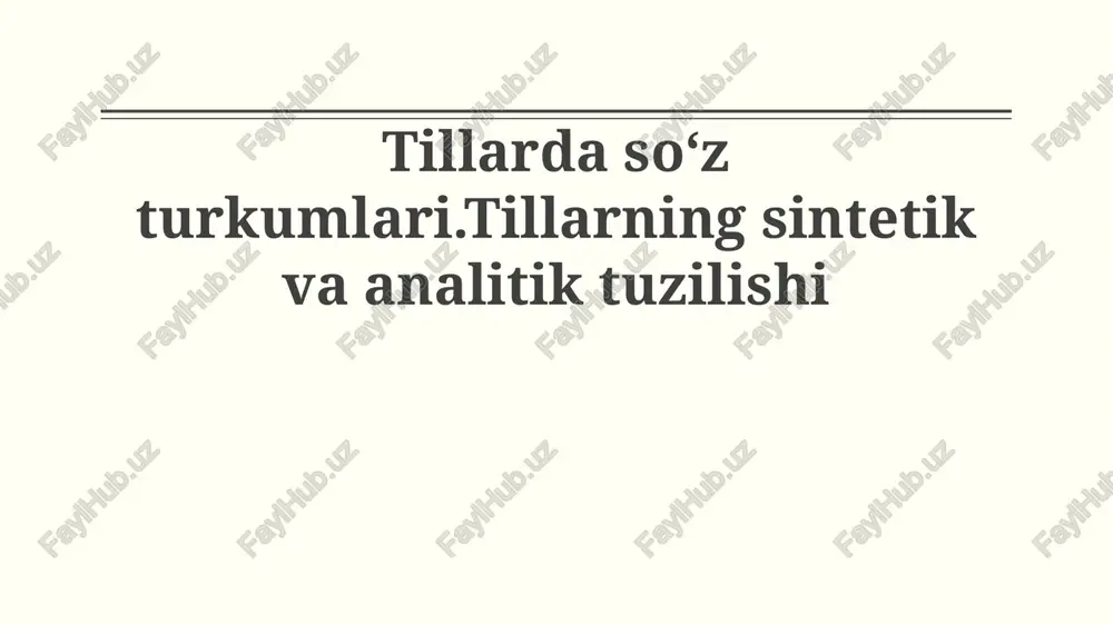 tillar soʻz turkumlari — PPTX