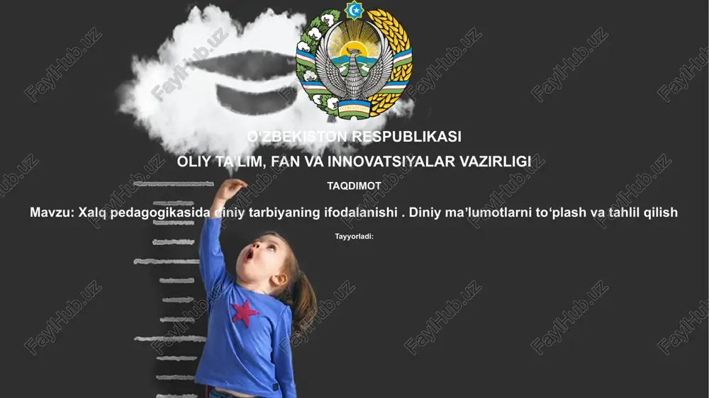 xalqpedagogikasida diniy tarbiyaning ifodalanishi — PPTX