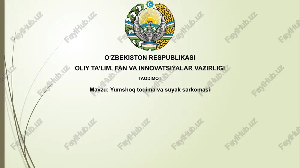 yumshoq to'qimalar va suyak sarkomasi — PPTX