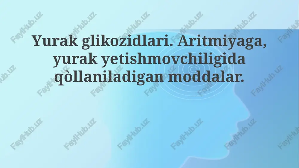 yurak glikozidlari — PPTX