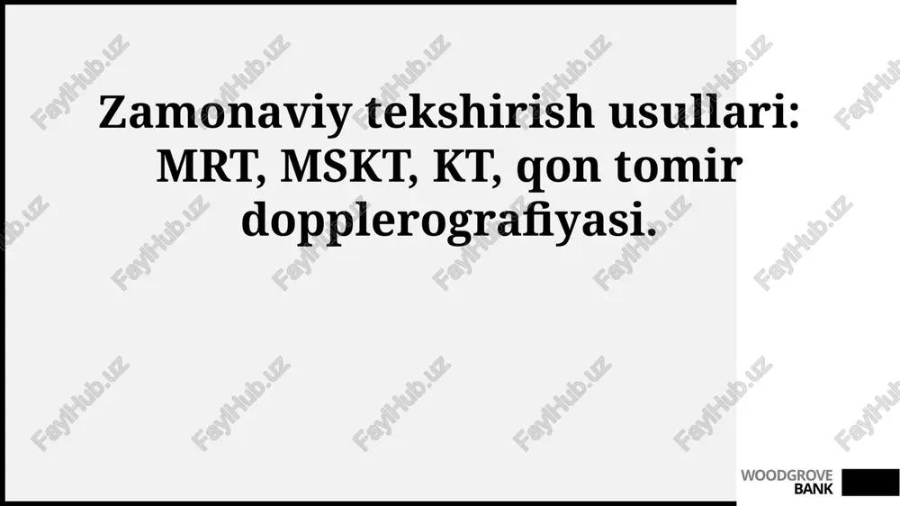 zamonaviy tekshiruv usullari — PPTX
