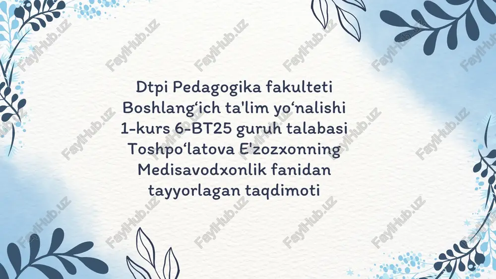 ''media texnologiyalar kundalik hayotda'' — PDF
