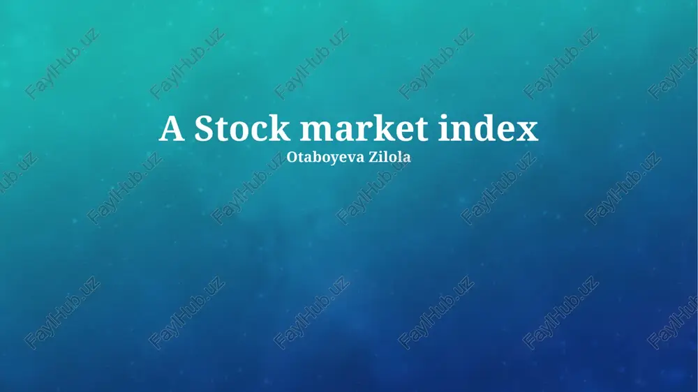 stock market index — PPTX