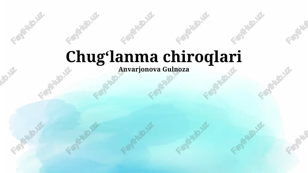 miltillovchi chiroqlar — PPTX