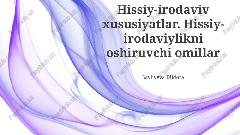 emotsional-irodaviy xususiyatlar — PPTX