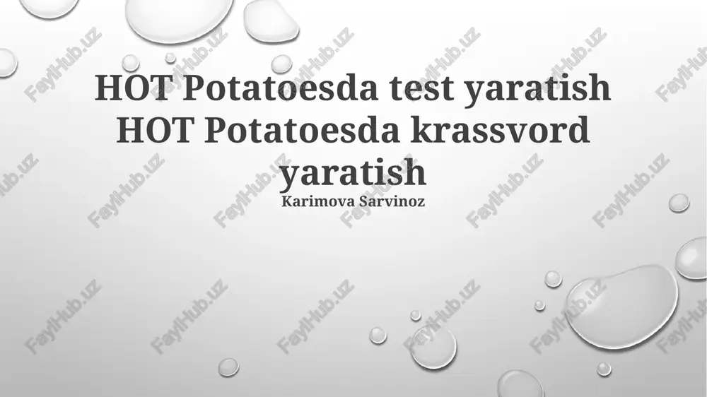 hot potatoes — PPTX