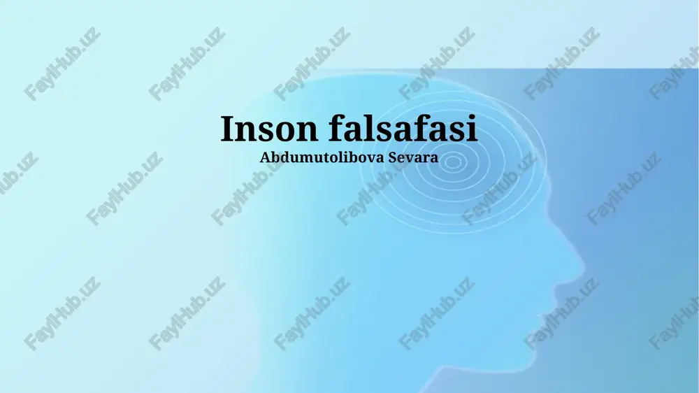 inson falsafasi — PPTX