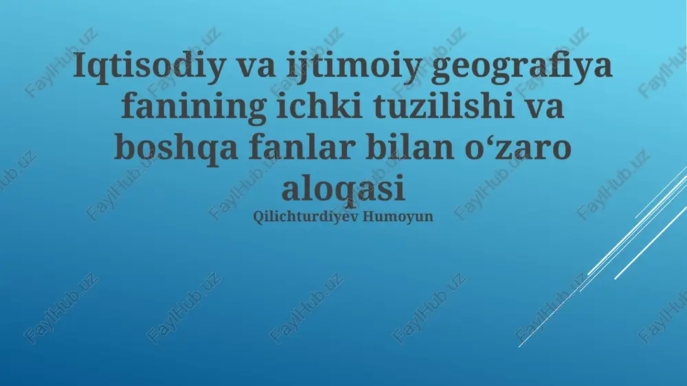 iqtisodiy va ijtimoiy geografiya — PPTX