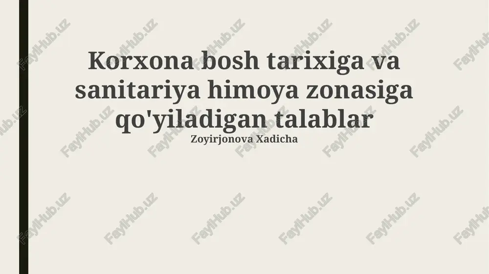 paxtani dastlabki ishlashda atrof-muhitning ifloslanishi — PPTX