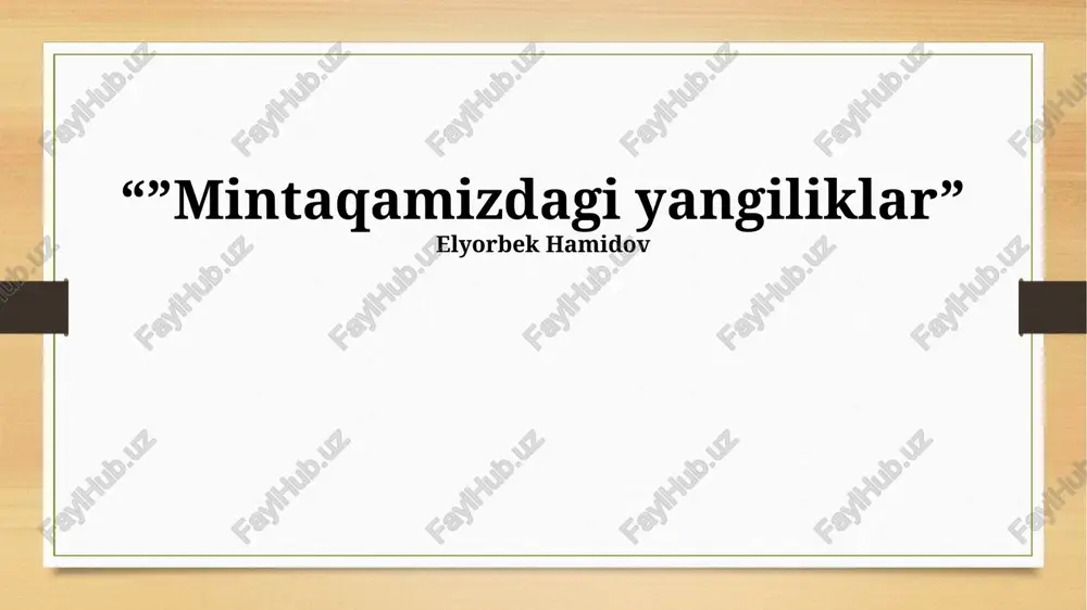 siyosat va hukumat yangiliklari — PPTX
