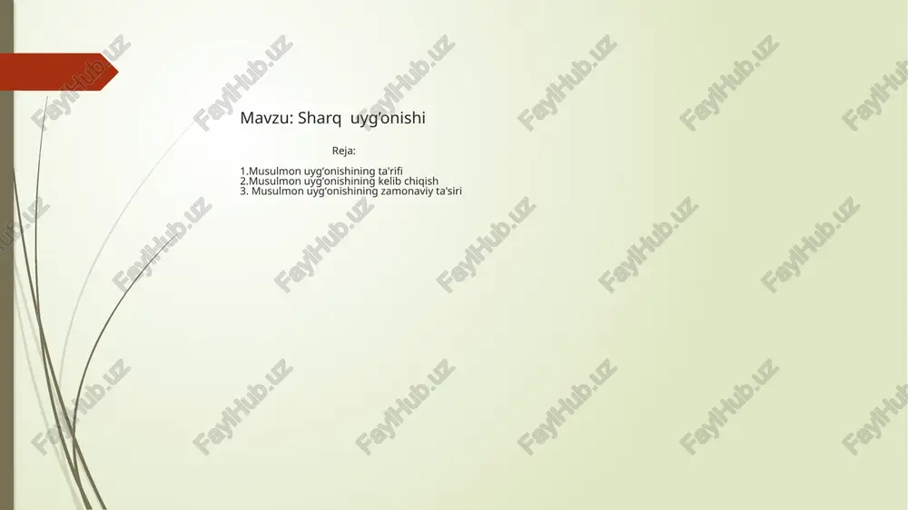 sharq uyg’onishi — PPTX