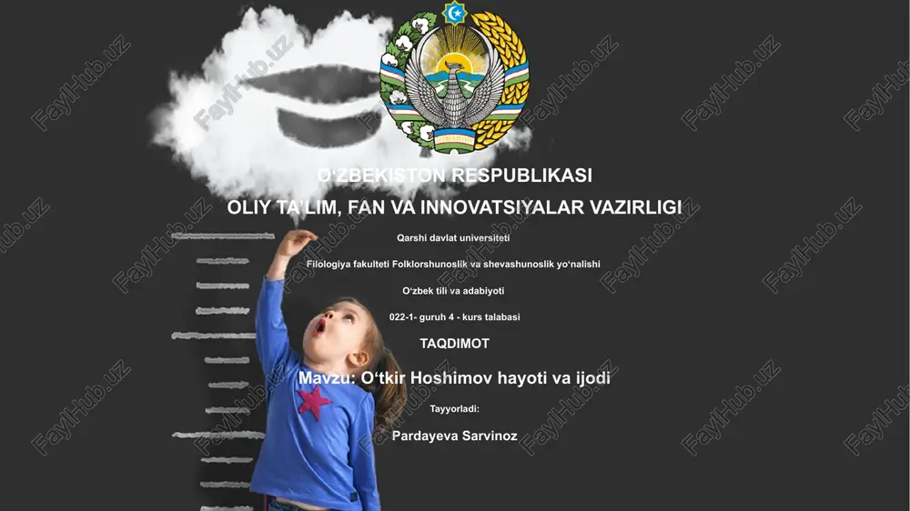 oʻtkir hoshimov hayoti va ijodi — PPTX