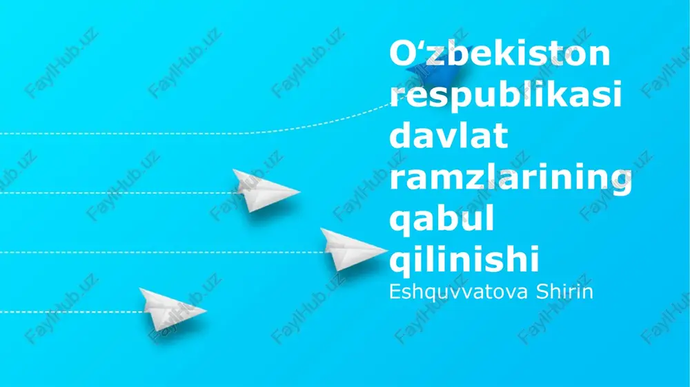 o'zbekiston respublikasi davlat ramzlari — PPTX