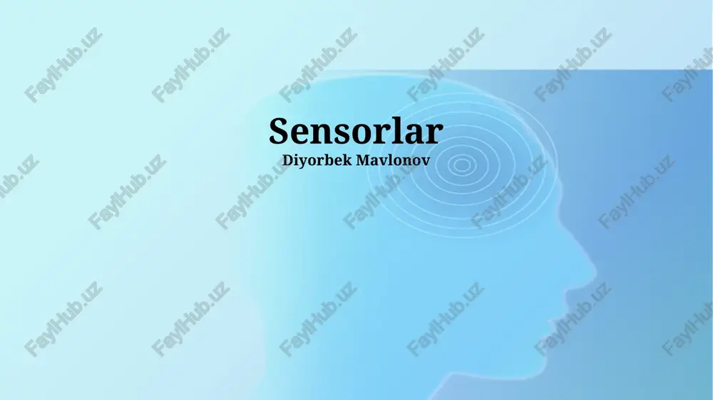 sensorlar — PPTX