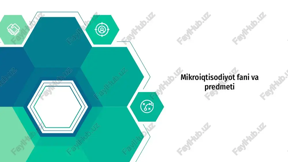 mikroiqtisodiyot fani va predmeti — PPTX
