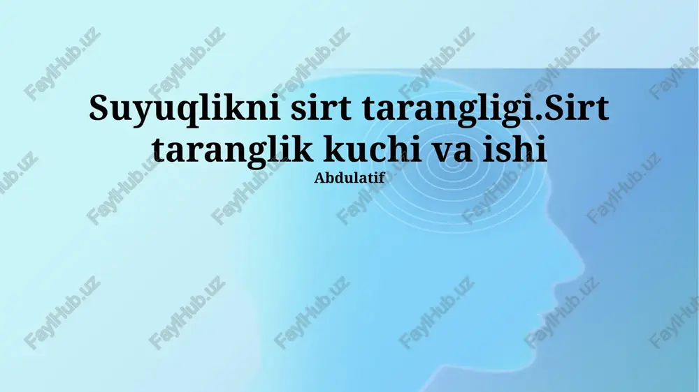 sirt taranglik — PPTX